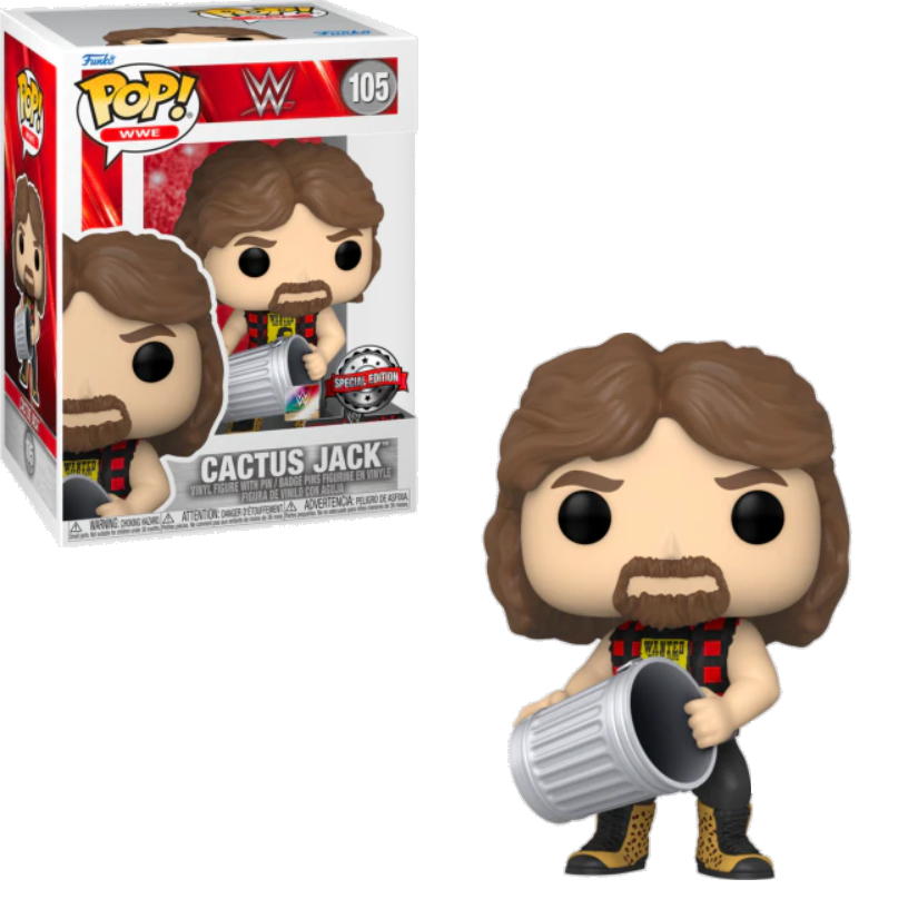 Pop! &amp; Pin: WWE- Cactus Jack w/ Trash Can (Exc)