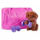 دمية باربي- الرياضية ذات شعر أحمر - مع جرو