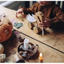 لعبة الحيوان دفع سحب الخيزران