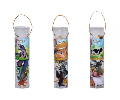 أشكال حيوانات في أسطوانة -10 قطع