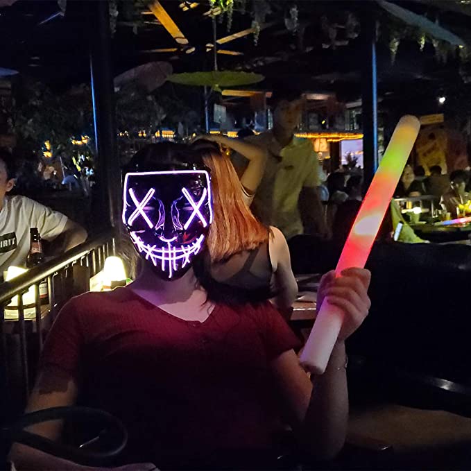 قناع مضيء للحفلات التنكرية هالوين