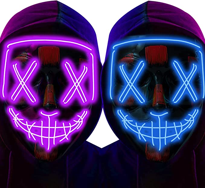 قناع مضيء للحفلات التنكرية هالوين