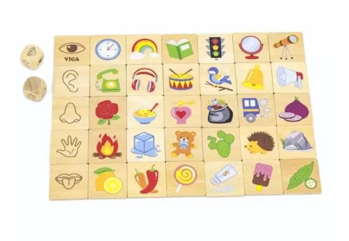 مجموعة ألغاز حواس التعلم الخشبية
