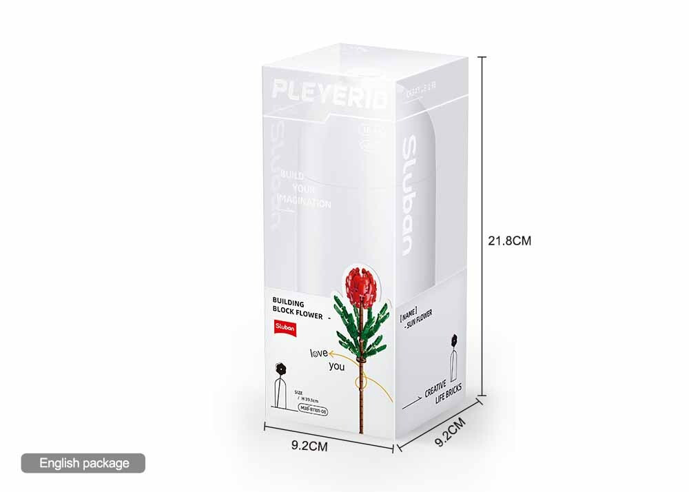 سلوبان قطع تركيب مزهرية أحمر - 243 قطعة