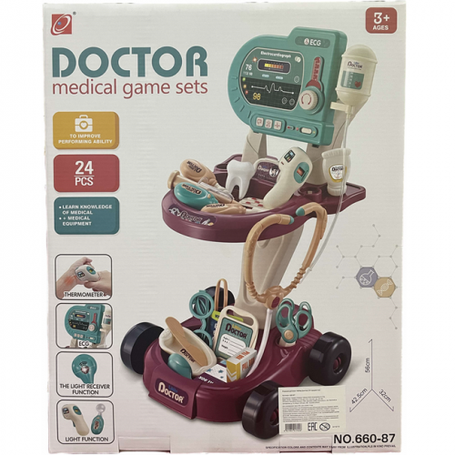 مجموعة العاب أدوات الطبيب 24 قطعة