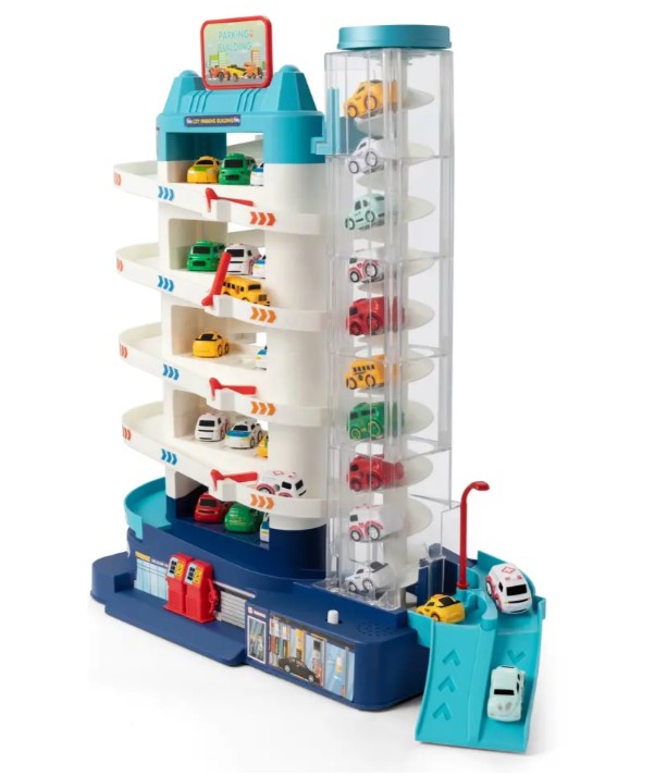 DIY car set(Electric spiral staircase)with Free Wheel car no include battery