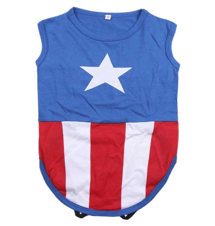 2800000579 DOG T-SHIRT SINGLE JERSEY AVENGERS CAPITAN AMERICA