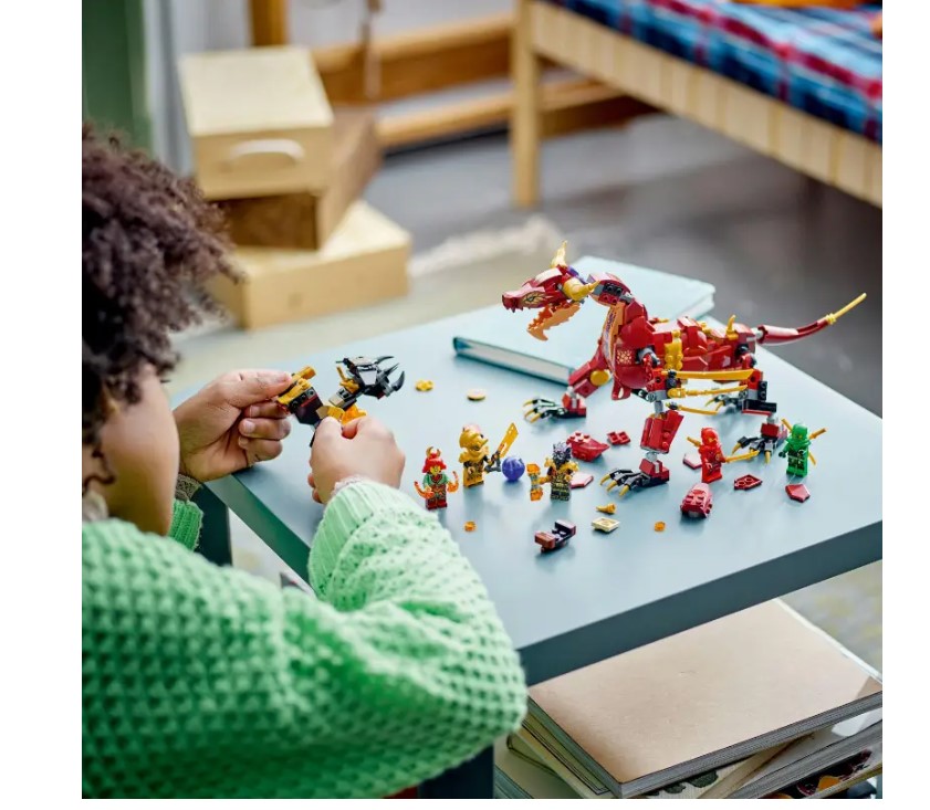 ليغو نينجاغو هيت ويف ترانسفورمينغ لافا دراجون