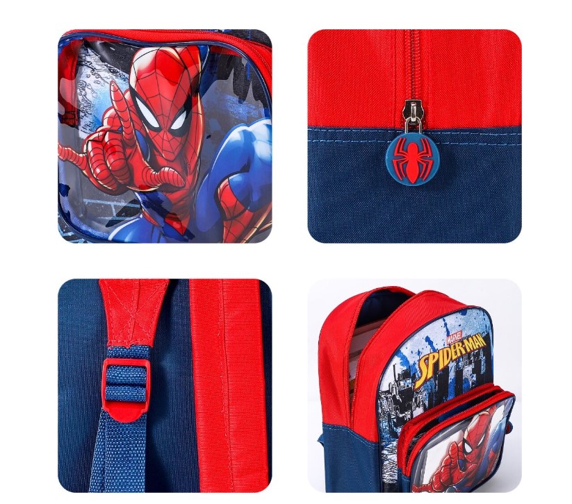 حقيبة ظهر مدرسية سبايدرمان للأولاد 31 سم