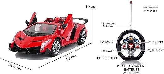 سيارة سباق بجهاز تحكم عن بعد مع باب قابل للفتح