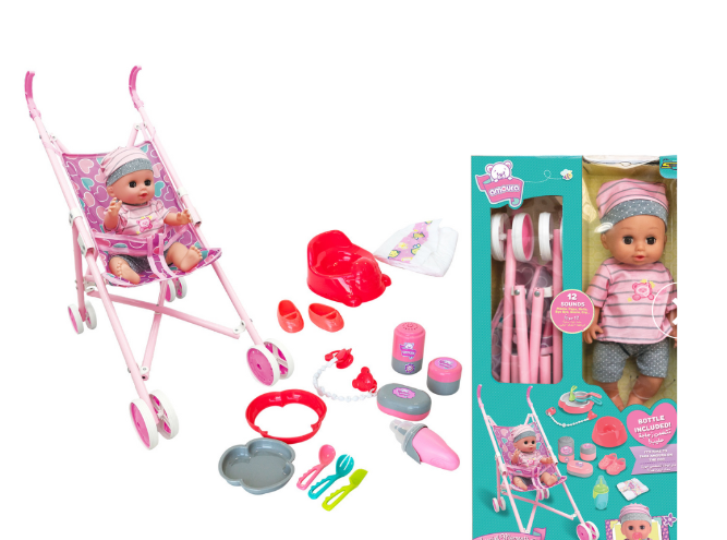 مجموعة حياتي بيبي أمورا لعربة الأطفال للمشروبات والتبول