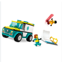 ليجو سيارة إسعاف الطوارئ والمتزلج على الجليد