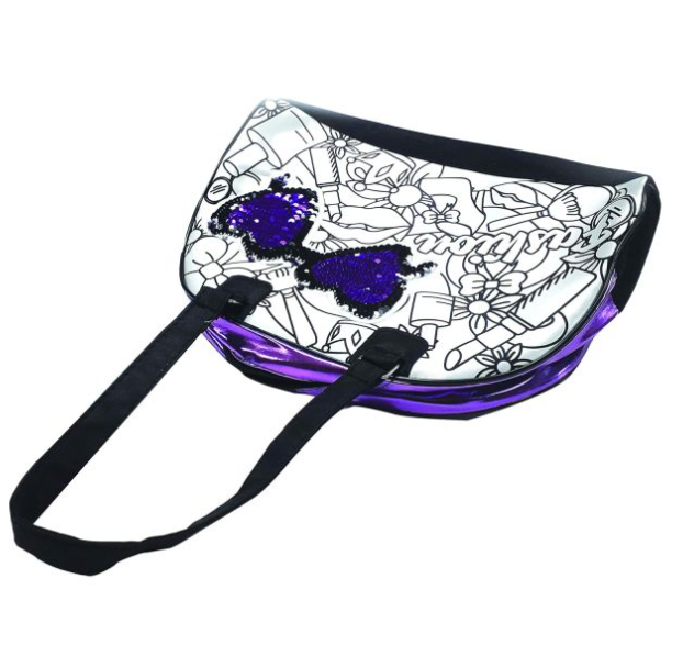 حقيبة فاشن تايم ذات وجهين مطرزة بالترتر