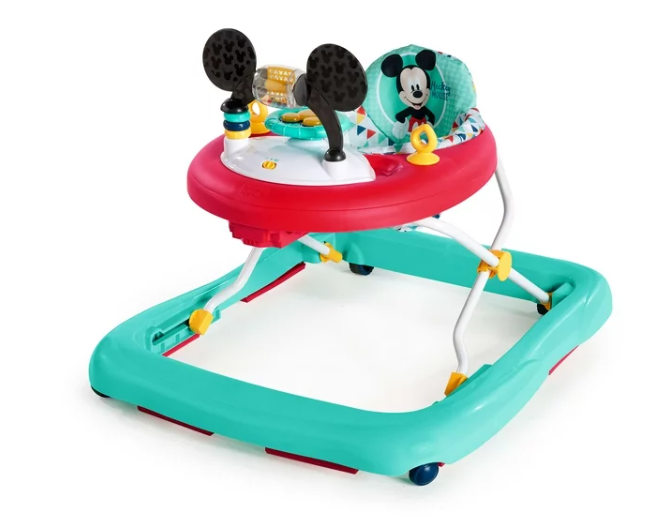 مشاية ديزني  ميكي ماوس هابي تراينجلز مع عجلات ومركز أنشطة