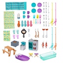 سيارة باربي مع 60 اكسسوارات