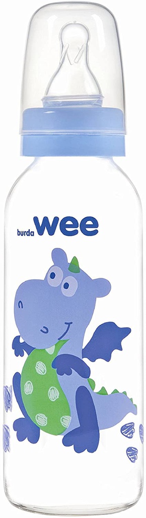 زجاجة الرضاعة الزجاجية من وي بيبي 250 مل - قطعة واحدة