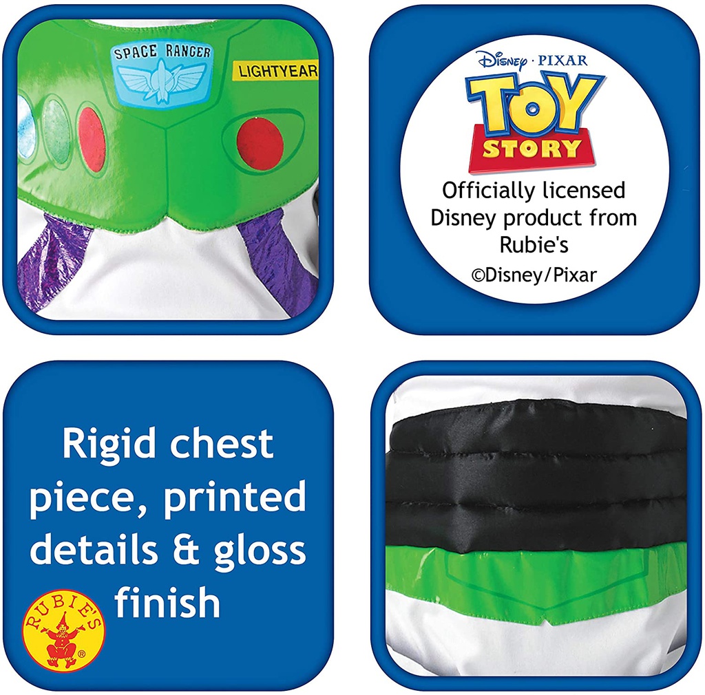 ملابس تنكرية من افلام توي ستوري ديزني لشخصية باز  ، مقاس سمول، لعمر 3-4 سنوات