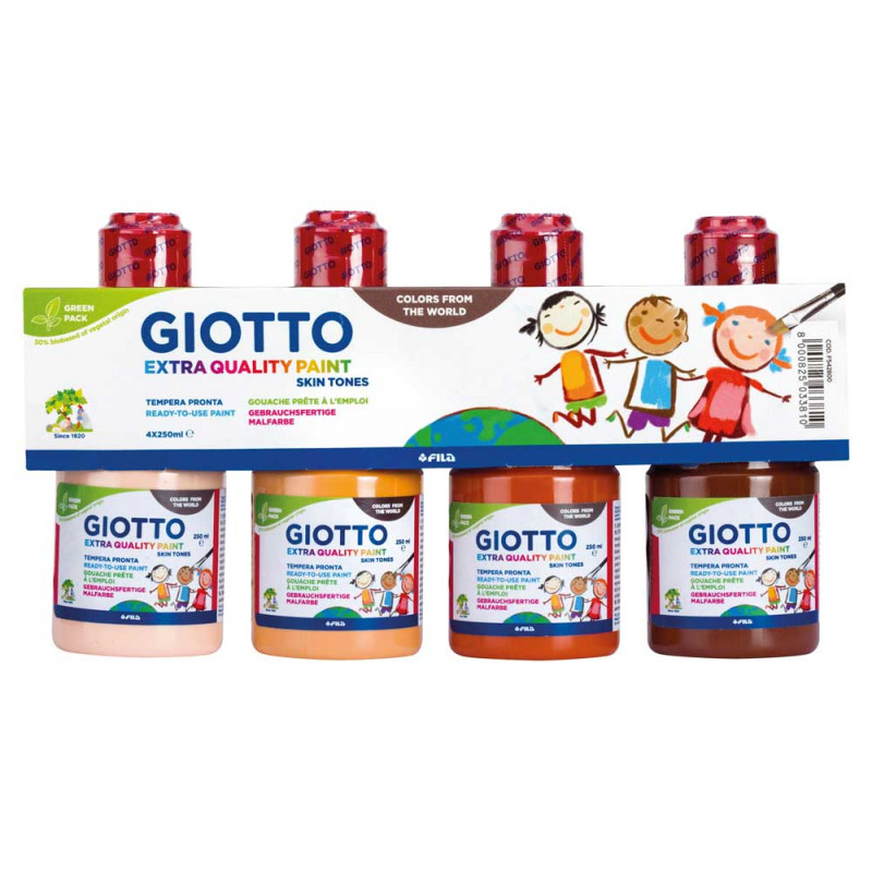 GIOTTO SKIN TONES PAINT SET 4X250ML (نسخة)