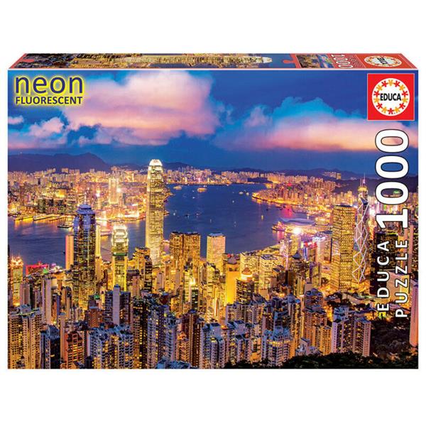 Neon jigsaw puzzle 1000 phosphorescent glow-in-the-dark pieces