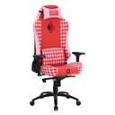 Gaming chair with adjustable armrest and metal base