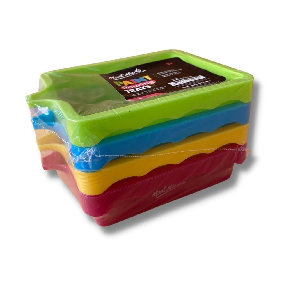 Mont Marte Paint Pouring Trays 4pc