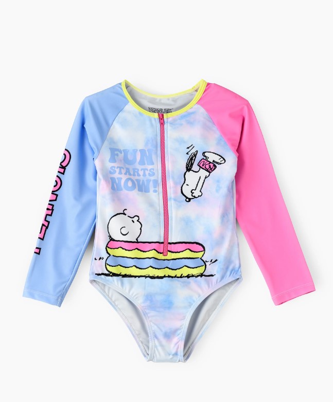 Snoopy One Piece Girls Swimsuit 