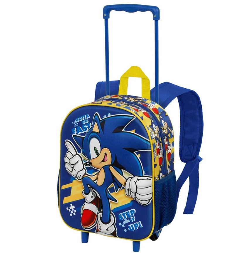 3D Mini Backpack with Wheels-Sonic