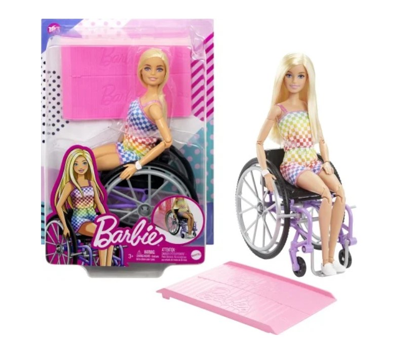 Barbie doll with wheelchair, blonde