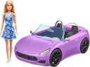 Barbie convertible car with doll