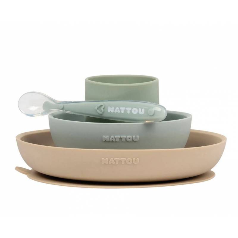 Nattou 4-piece children's cutlery set