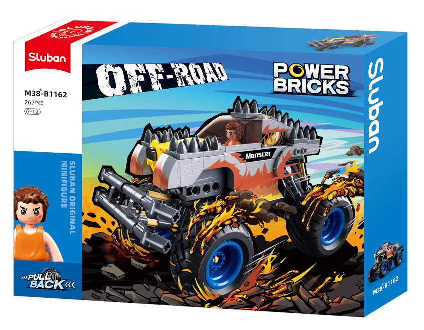 Sluban Car - Silver Fire Monster - 267 pieces