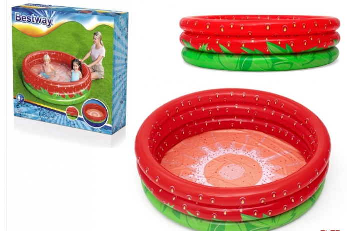 Strawberry shaped inflatable pool for kids