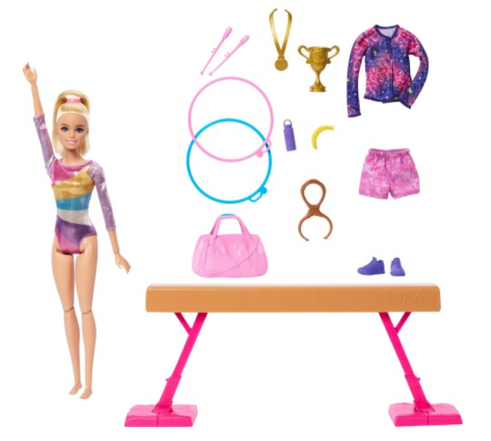 Barbie gymnastics play set