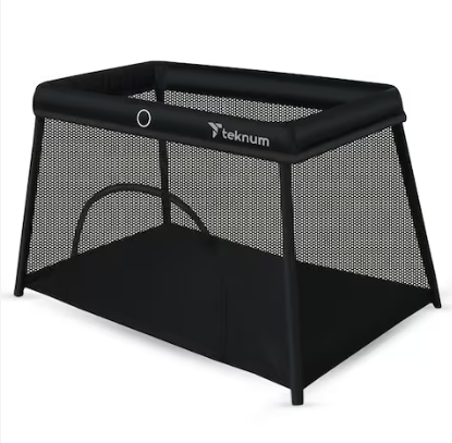 سرير أطفال محمول سريع الطي من تيكنوم مع باب بسحاب وحقيبة حمل