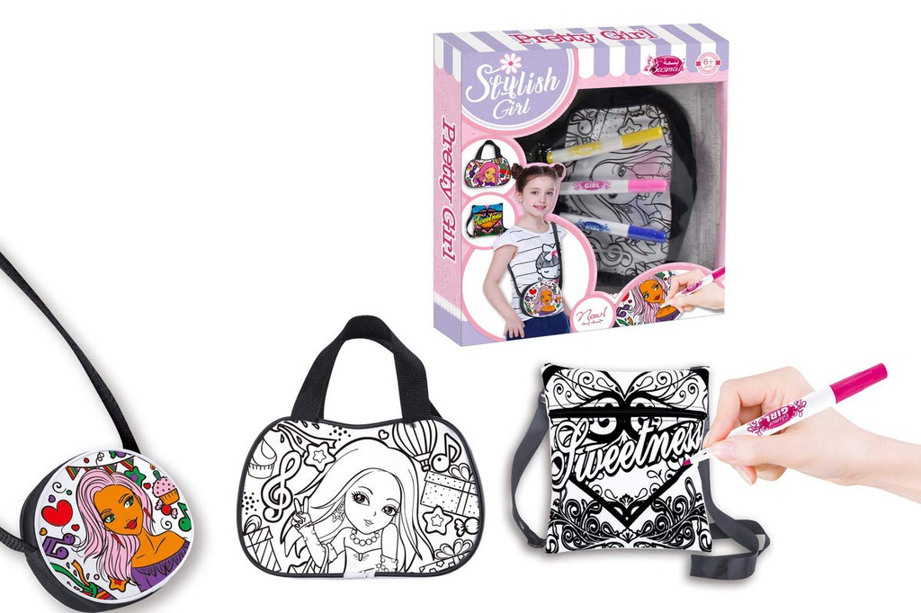 Bag with coloring tools