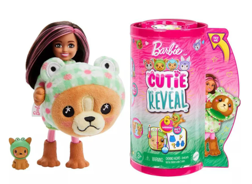 باربي كيوتي ريفيل - دمية كلب-ضفدع تشيلسي 6 مفاجأت
