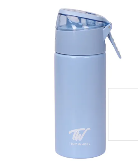 Tiny Whale Water Bottle 400 ml - Cyan