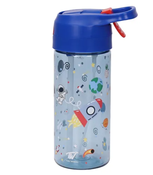 Tiny Whale Water Bottle 420 ml - Space Print