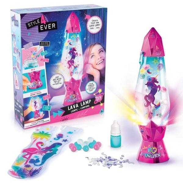 Style4Ever Unicorn Lava Lamp with Embellishments