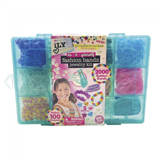 Diy Fashion Bandz Jewelry Kit - Small Teal Case