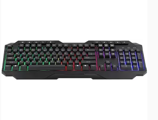 لوحة مفاتيح العاب بسلك مع اضاءة خلفية