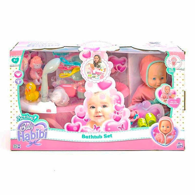 Baby Habibi Doll - Bathtub Set 14 Inch