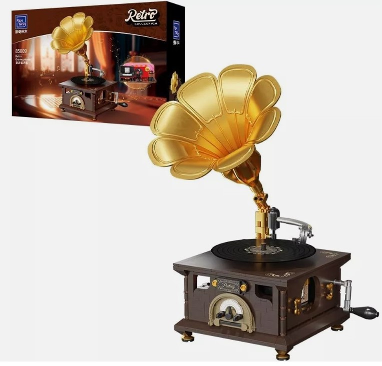 Vintage Gramophone Building Kit Retro Music Player