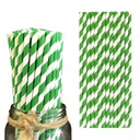 Party striped paper straws