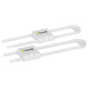 Close Me 1 Door Bolt (2 Pieces, White) Hook