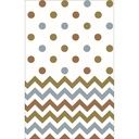 Chevron Metal Plastic Mixed Table Cover