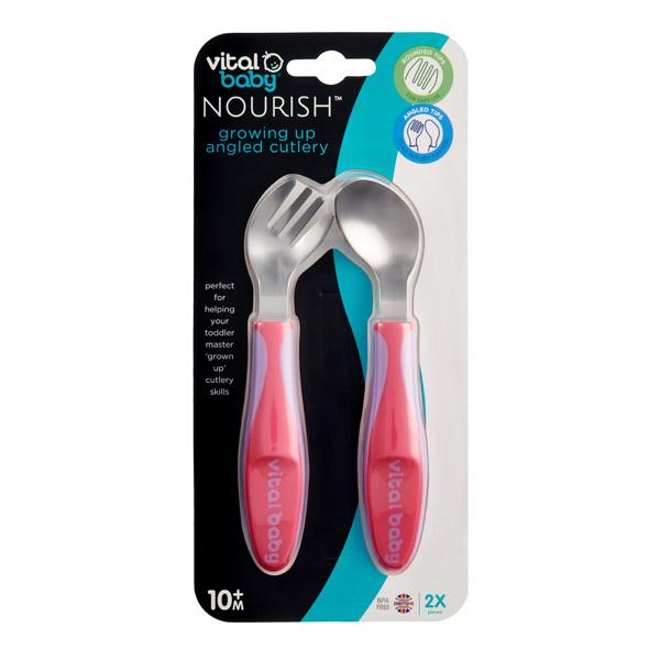 Vital Baby® NOURISH™ big kid cutlery (2pk) - fizz