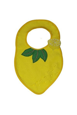 BABYJEM LEMON-PATTERNED BIB / YELLOW