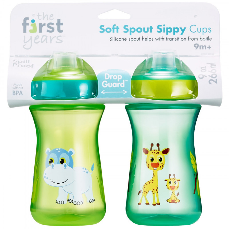 TFY Soft Spout Sippy Cup (Boy) 2Pk 9Oz