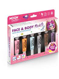 Face &amp; Body Paints with Brush Applicator - Adventure Colours Boxset